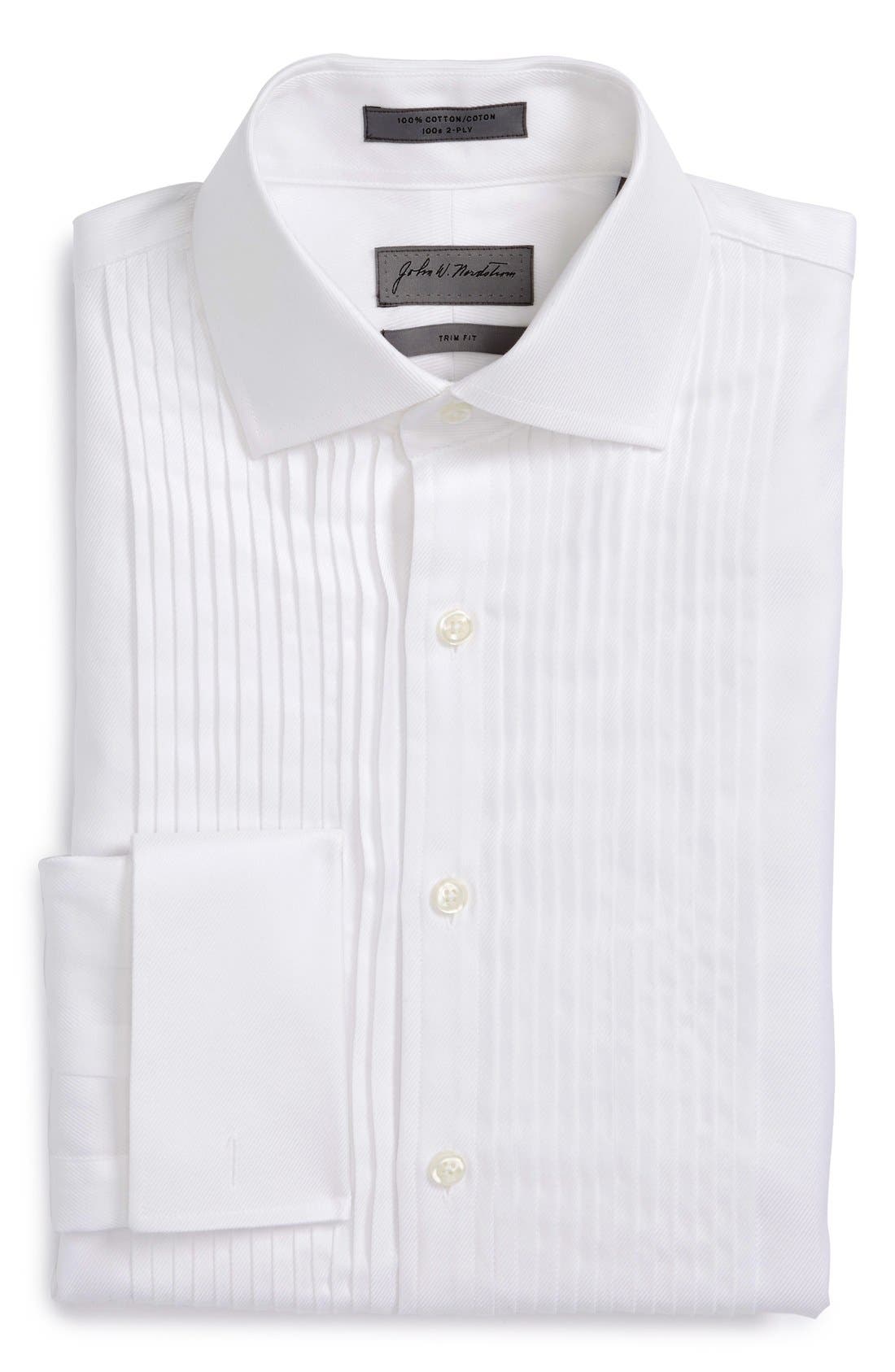 John W. Nordstrom® Trim Fit Tuxedo Shirt Nordstrom