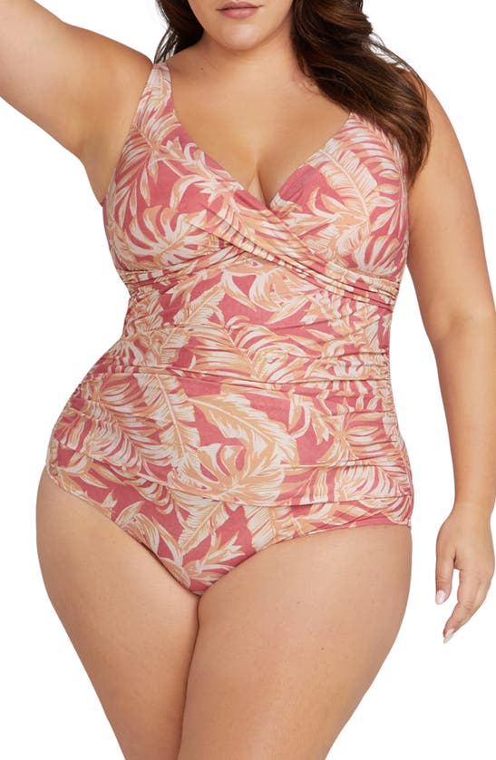 Shop Artesands Delacroix One-piece Swimsuit In Coral