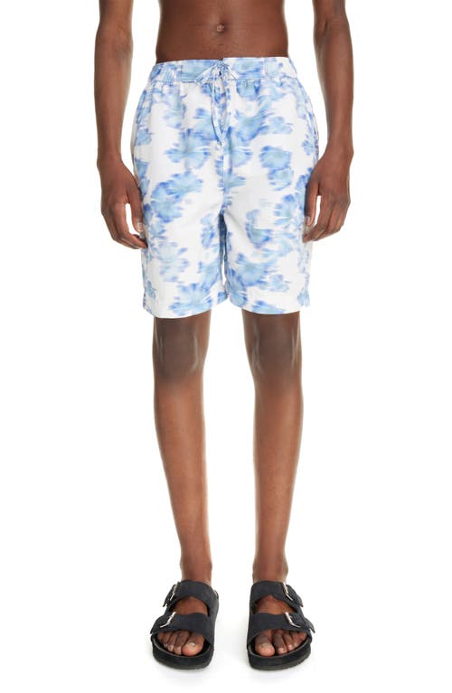 Isabel Marant Hydra Floral Swim Trunks Light Blue at Nordstrom,