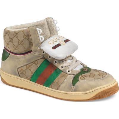 Gucci Screener Sneaker, Beige