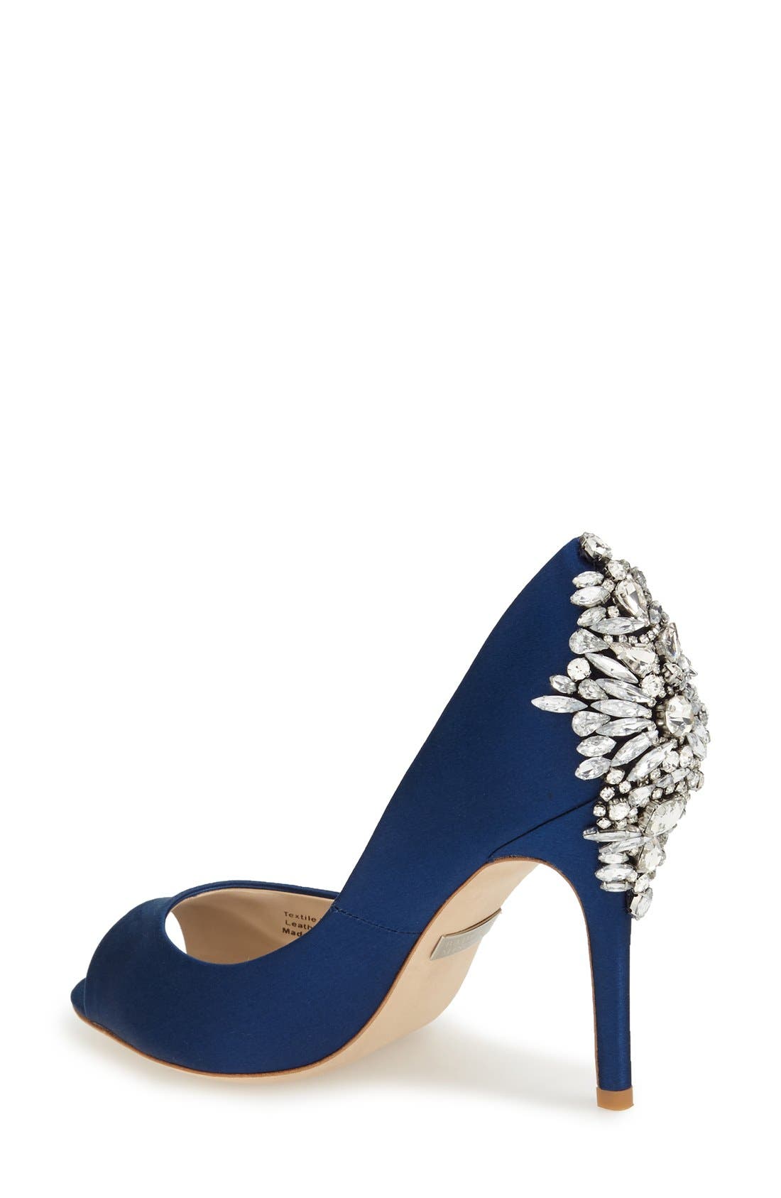 badgley mischka nilla peep toe pumps