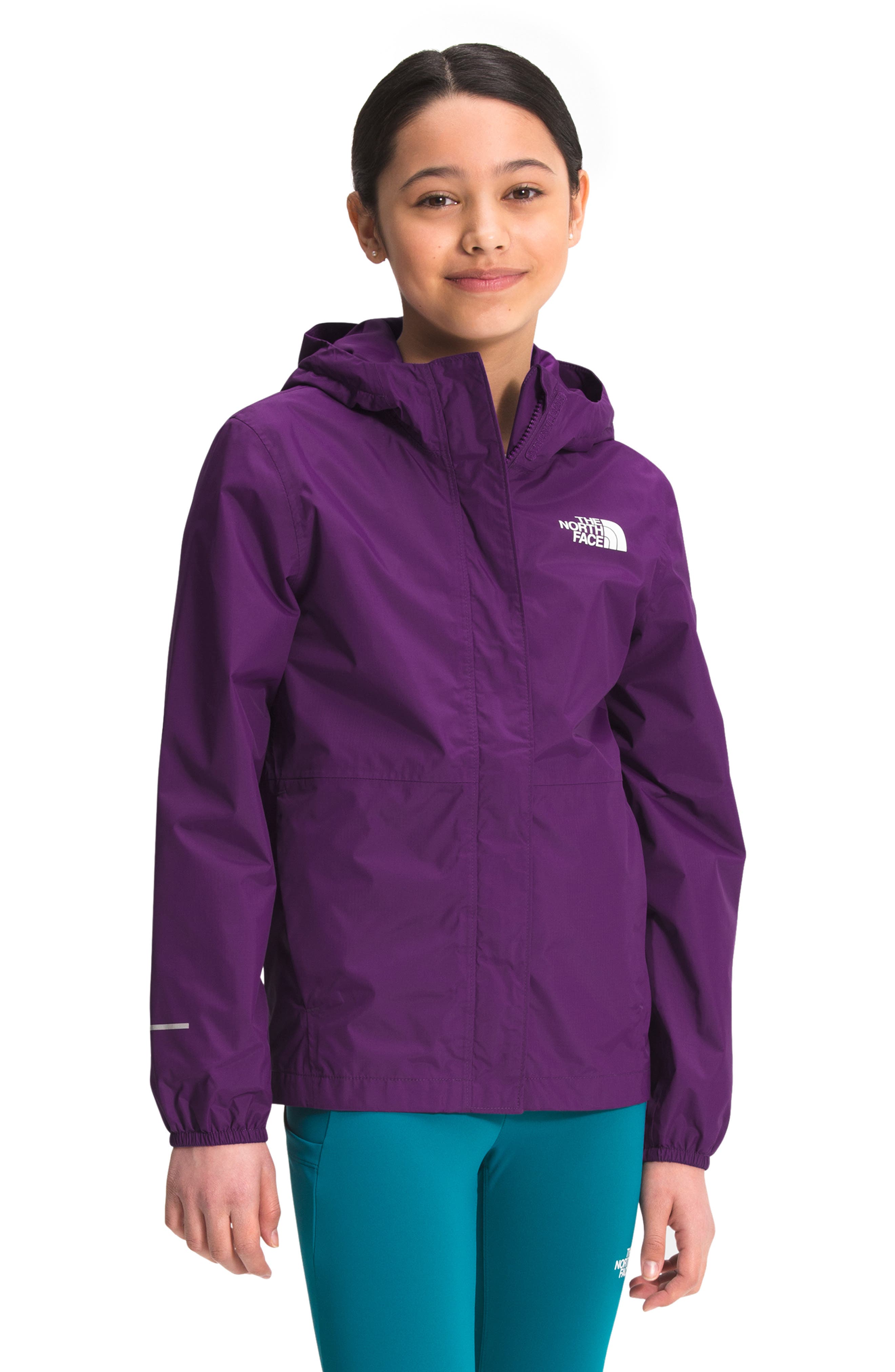 purple north face jacket