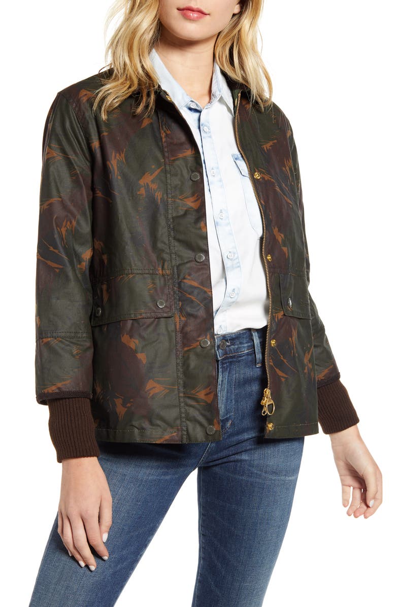 Barbour Feather Tawny Water Repellent Waxed Jacket | Nordstrom
