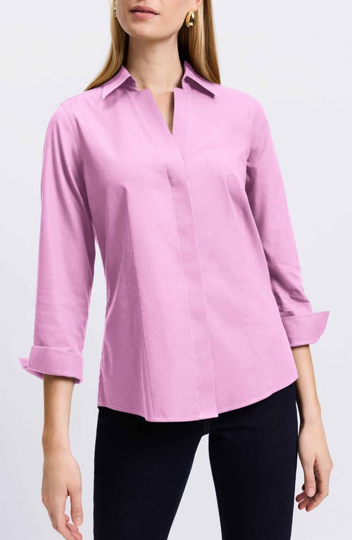 Shop Foxcroft Taylor Fitted Non-iron Shirt In Rose Quartz