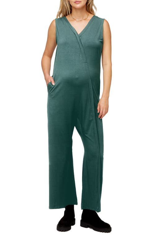 Everyday Maternity Jumpsuit in Sea