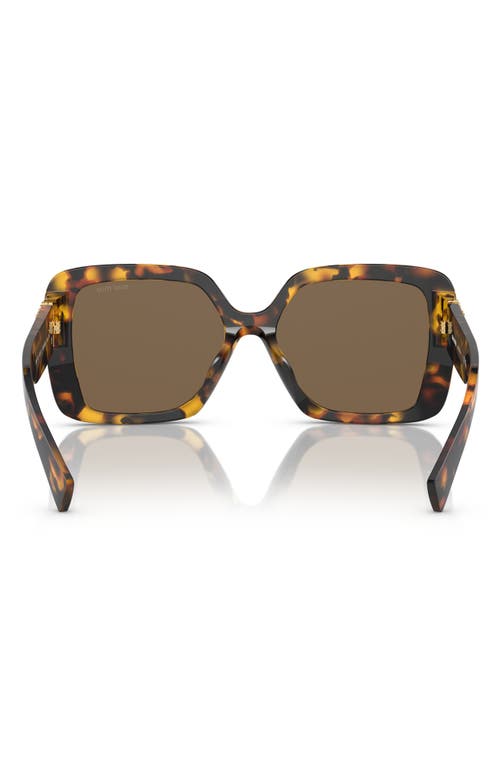 Shop Miu Miu 56mm Square Sunglasses In Blond Havana