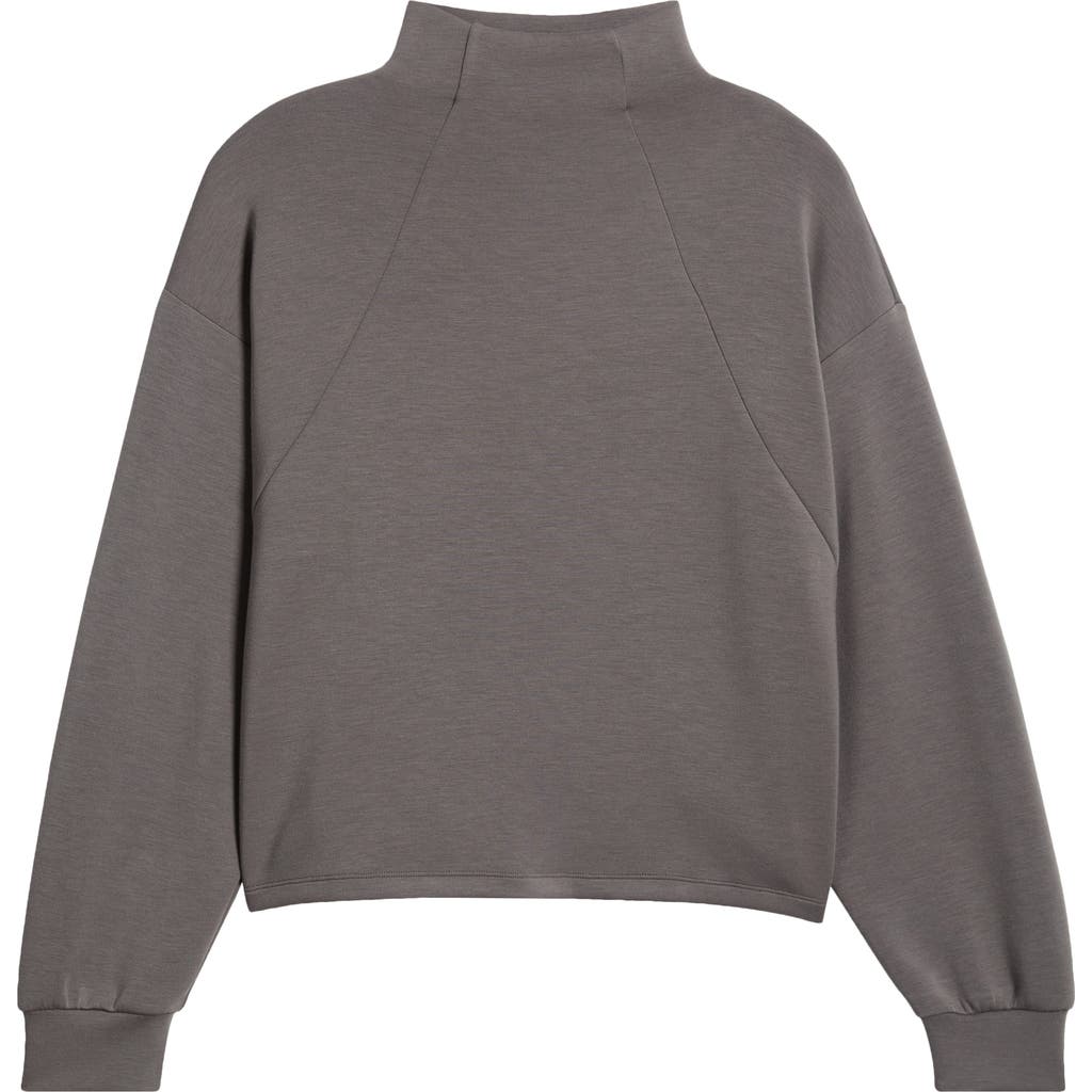 ZELLA ZELLA SOFT SCUBA KNIT FUNNEL NECK MODAL BLEND TOP