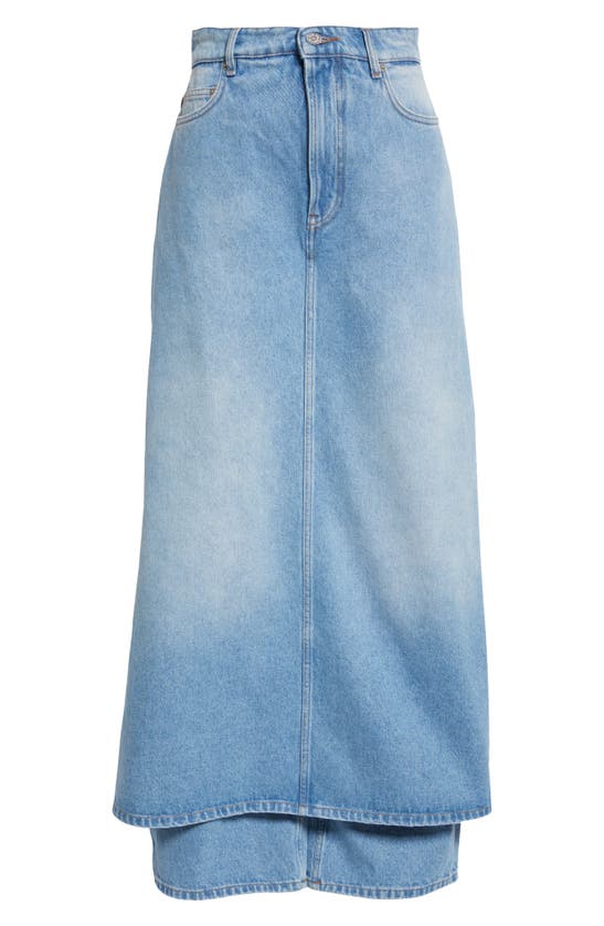 Shop Jean Paul Gaultier The Denim Pant Skirt In Light Blue