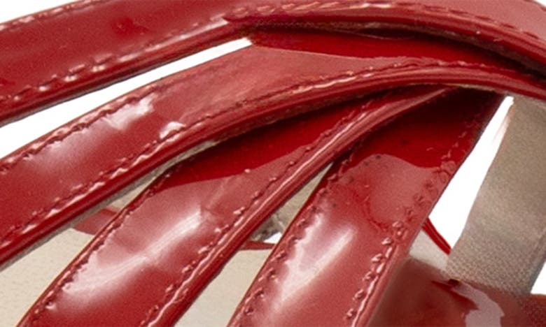 Amalfi By Rangoni Camogli Slingback Sandal In Red Patent - Platinum Buckle