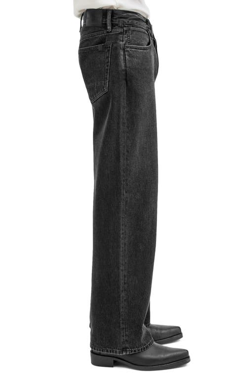 Shop Allsaints Lenny Straight Leg Jeans In Washed Black