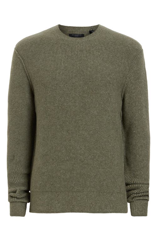 Shop Allsaints Hatten Waffle Stitch Sweater In Bancha Green