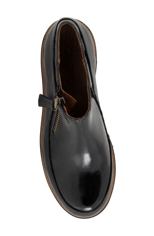 Bueno Amelia Zip-up Loafer In Black Patent