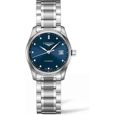 Longines Master Diamond Automatic Bracelet Watch, 2m