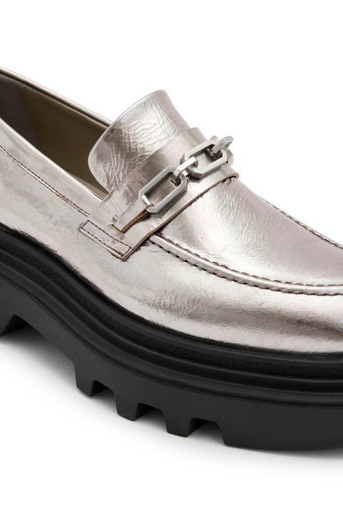 Shop Allsaints Alexia Lug Sole Loafer In Gunmetal Grey