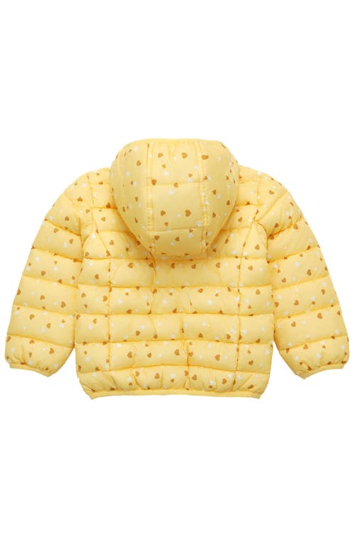 Rokka&rolla Toddler Lightweight Puffer Jacket In Yellow Heart