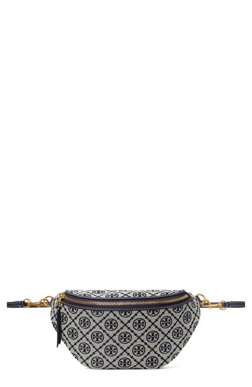 Tory Burch T Monogram Jacquard Belt Bag In Blue