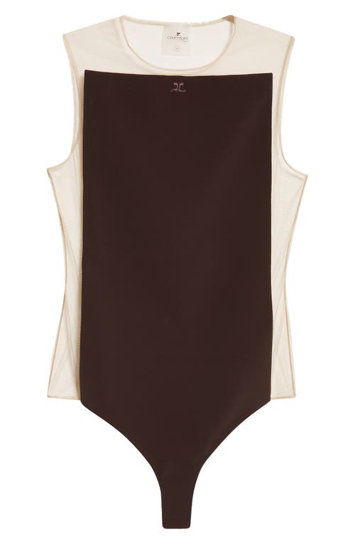 Courrèges Frame Illusion Bodysuit In White