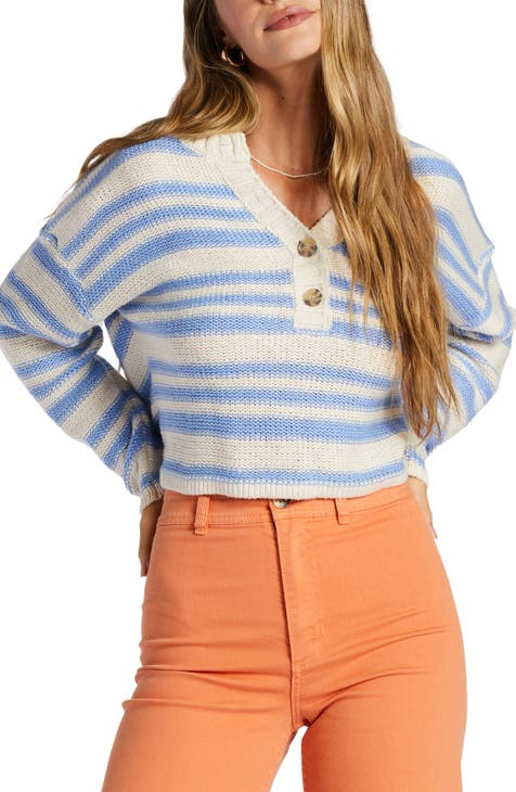 Make Way Stripe Cotton Crop Sweater