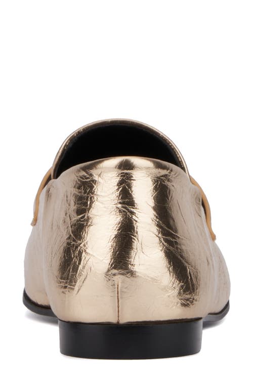 Torgeis Carleigh Moc Toe Loafer In Gold
