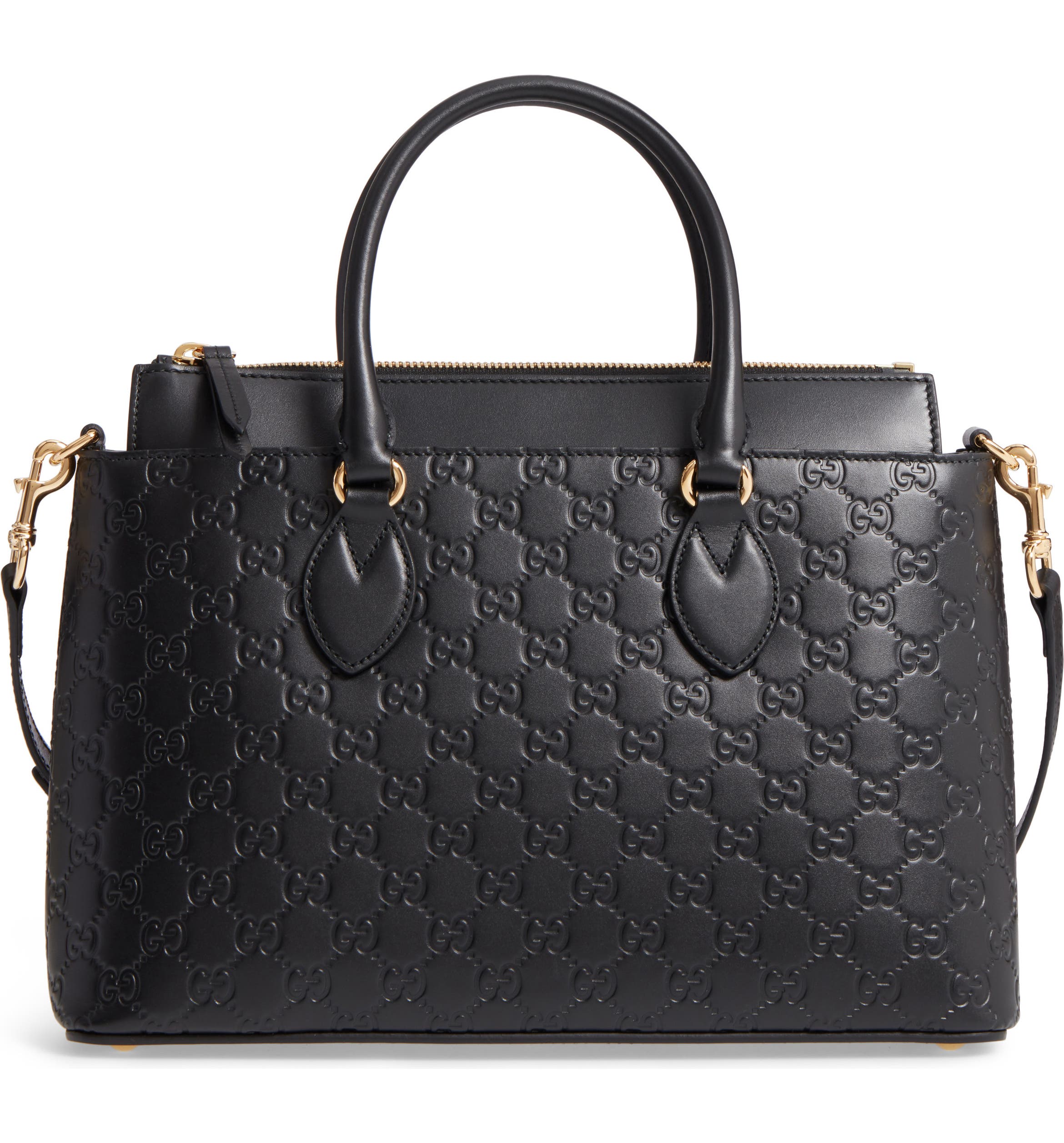 Gucci Small Top Handle Signature Leather Satchel | Nordstrom