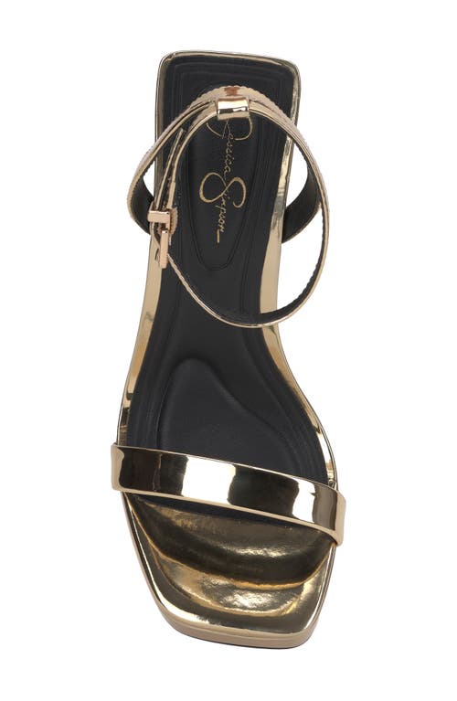 Shop Jessica Simpson Adonia Ankle Strap Platform Sandal In Gold