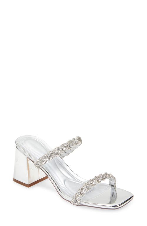 Shop Azalea Wang Yazmen Square Toe Sandal In Silver