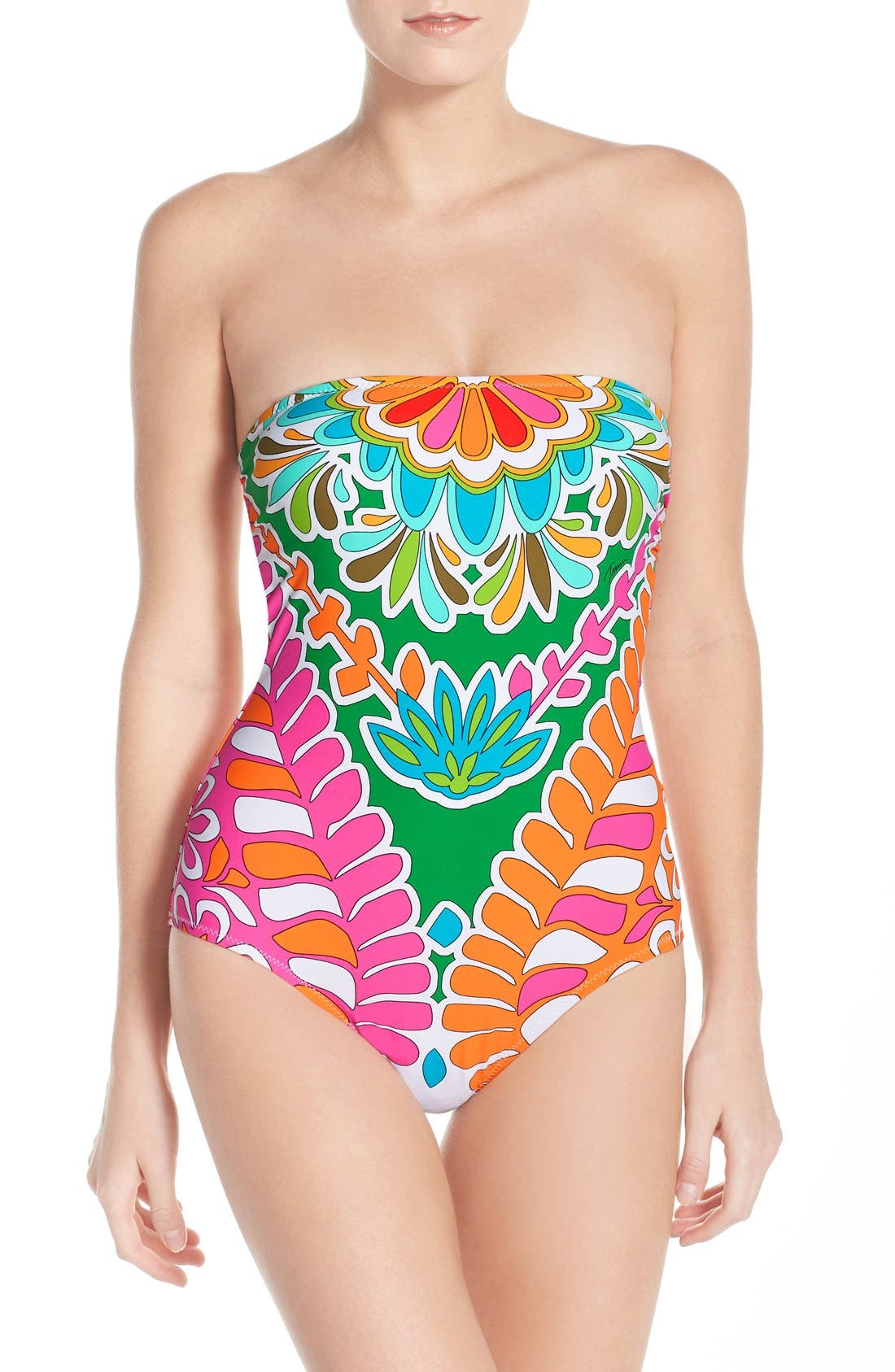 Trina Turk 'Tamarindo' Convertible BandeauOne Piece Swimsuit Nordstrom
