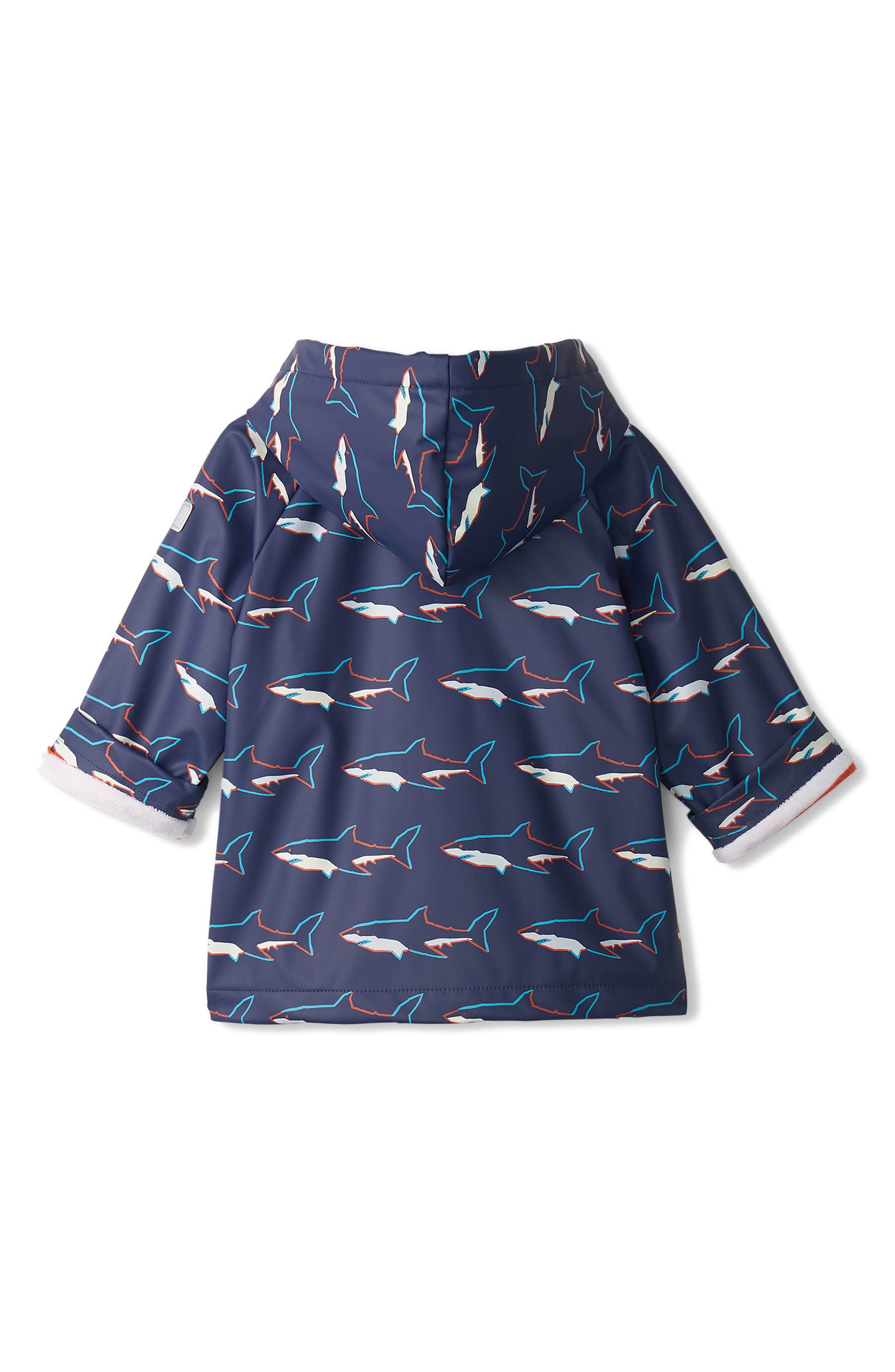 Hatley Sharks Color Changing Hooded Waterproof Raincoat Nordstrom