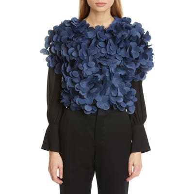 Stella Mccartney Floral Embellished Tulle Bolero, US - Blue