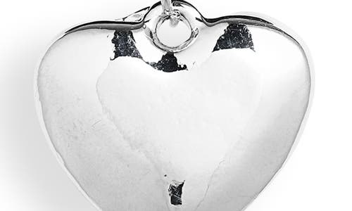 Shop Bp. Puffy Heart Pendant Necklace In Black- Rhodium