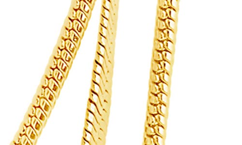 Sterling Forever Everly Herringbone Chain Layered Necklace In Gold