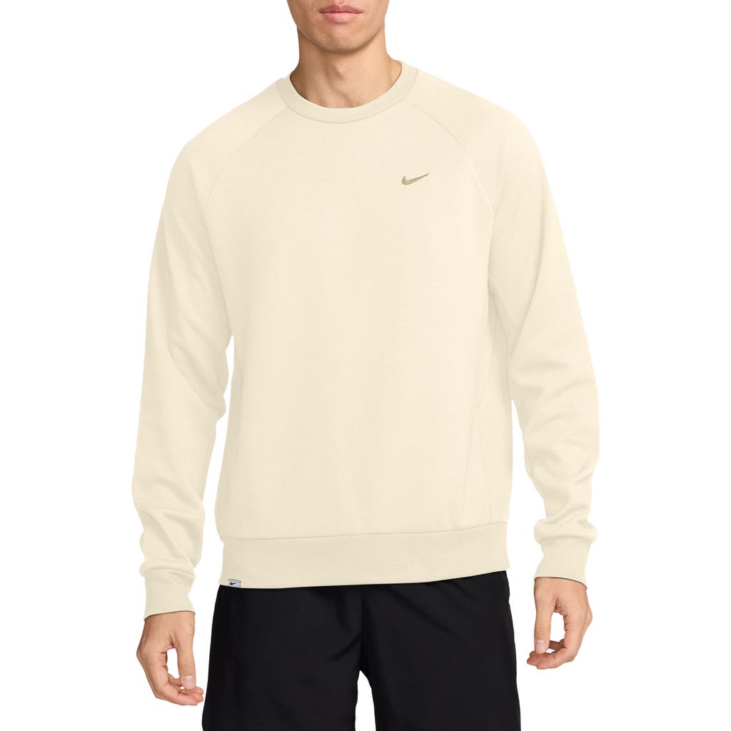 Shop Nike Primary Dri-fit Sweatshirt In Pale Ivory/pale Ivory
