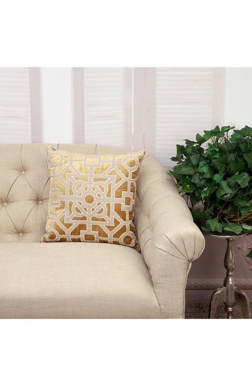 Parkland Collection Hazel Geometric Accent Pillow In Gold