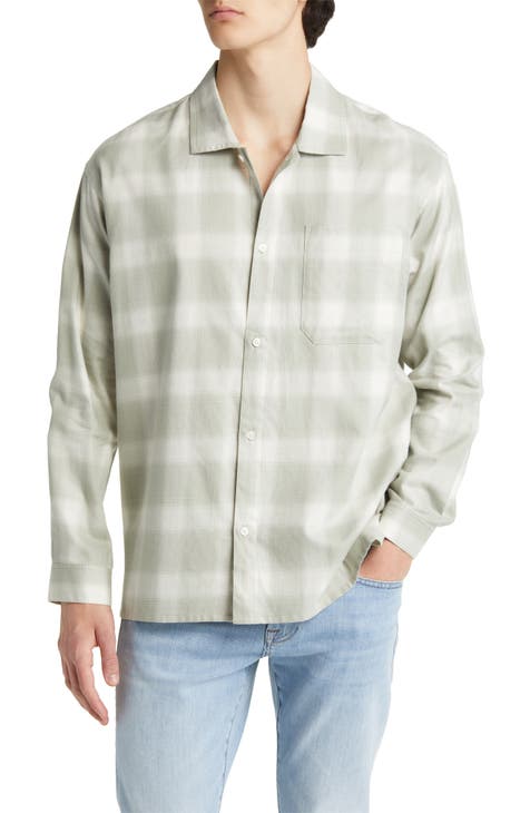 Plaid Lightweight Button-Up Shirt