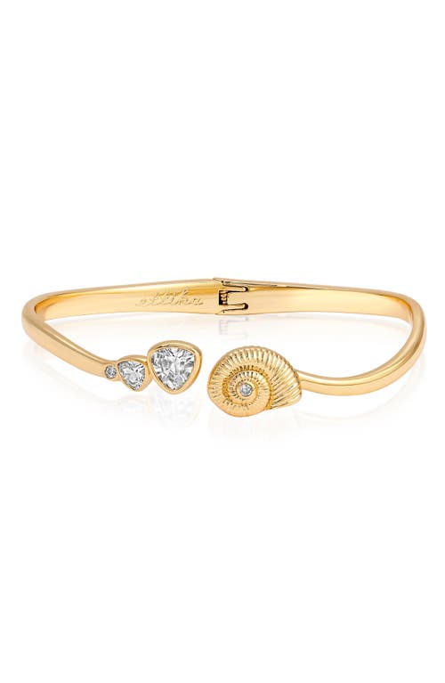 Ettika 18k Gold Plated Swirled Shell Cuff Bracelet In Gold