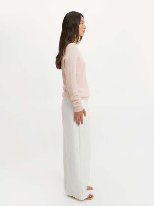 Shop Gobi Cashmere Crew Neck Sweater In Rosewater