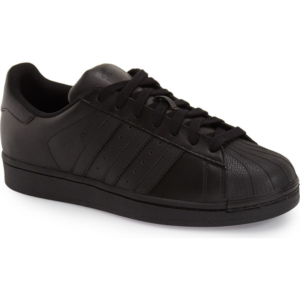 adidas Superstar Foundation Sneaker in Black/Black