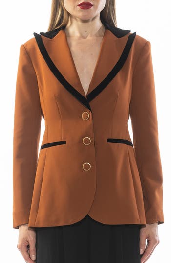 Alexia Admor Reiss Peak Lapel Blazer In Camel