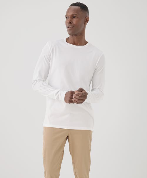 Shop Pact Organic Softspun Long Sleeve Tee In White