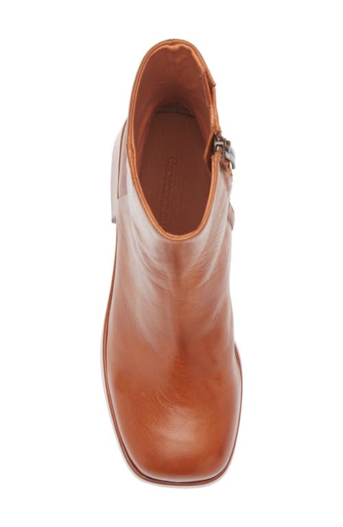 Chocolat Blu Harris Platform Bootie In Brown Leather