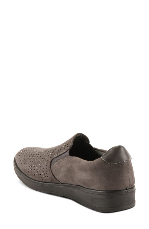 Shop Flexus By Spring Step Cone Flowerette Slip-on Sneaker In Grey