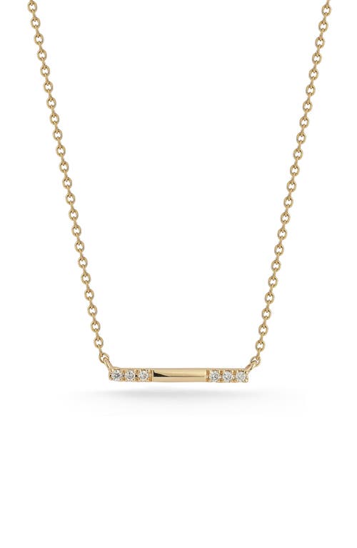 Dana Rebecca Designs Sylvie Rose Diamond Bar Pendant Necklace in Yellow Gold