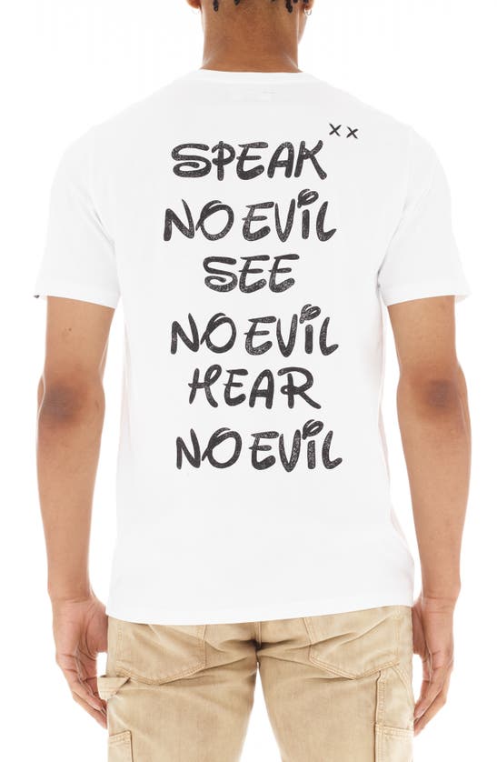 Shop Cult Of Individuality No Evil Graphic T-shirt In White