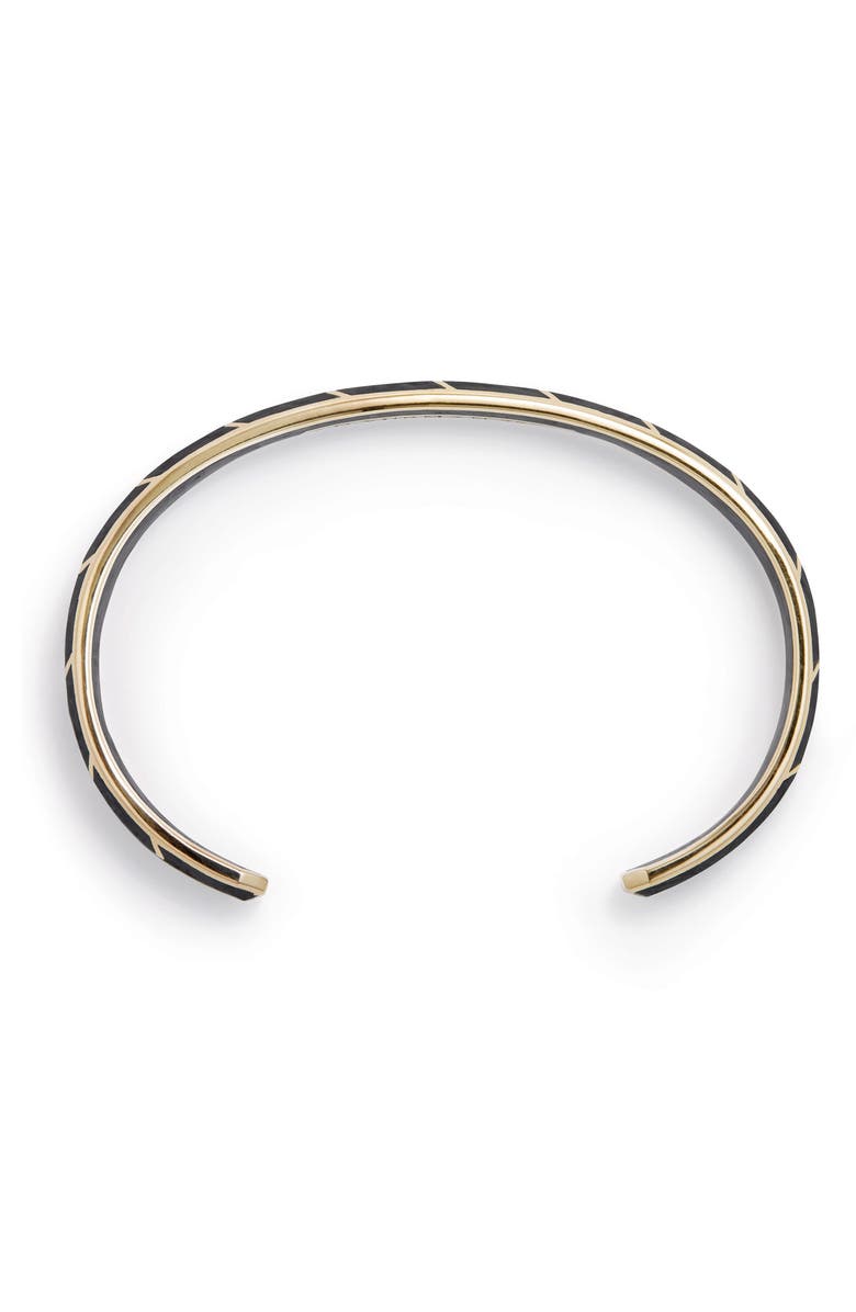 David Yurman Forged Carbon Cuff with 18K Gold, Alternate, color, Forged Carbon?