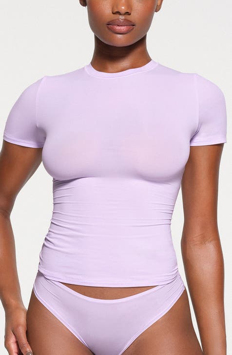SKIMS Fits Everybody T-shirt Bodysuit - Plum - Size 4XL