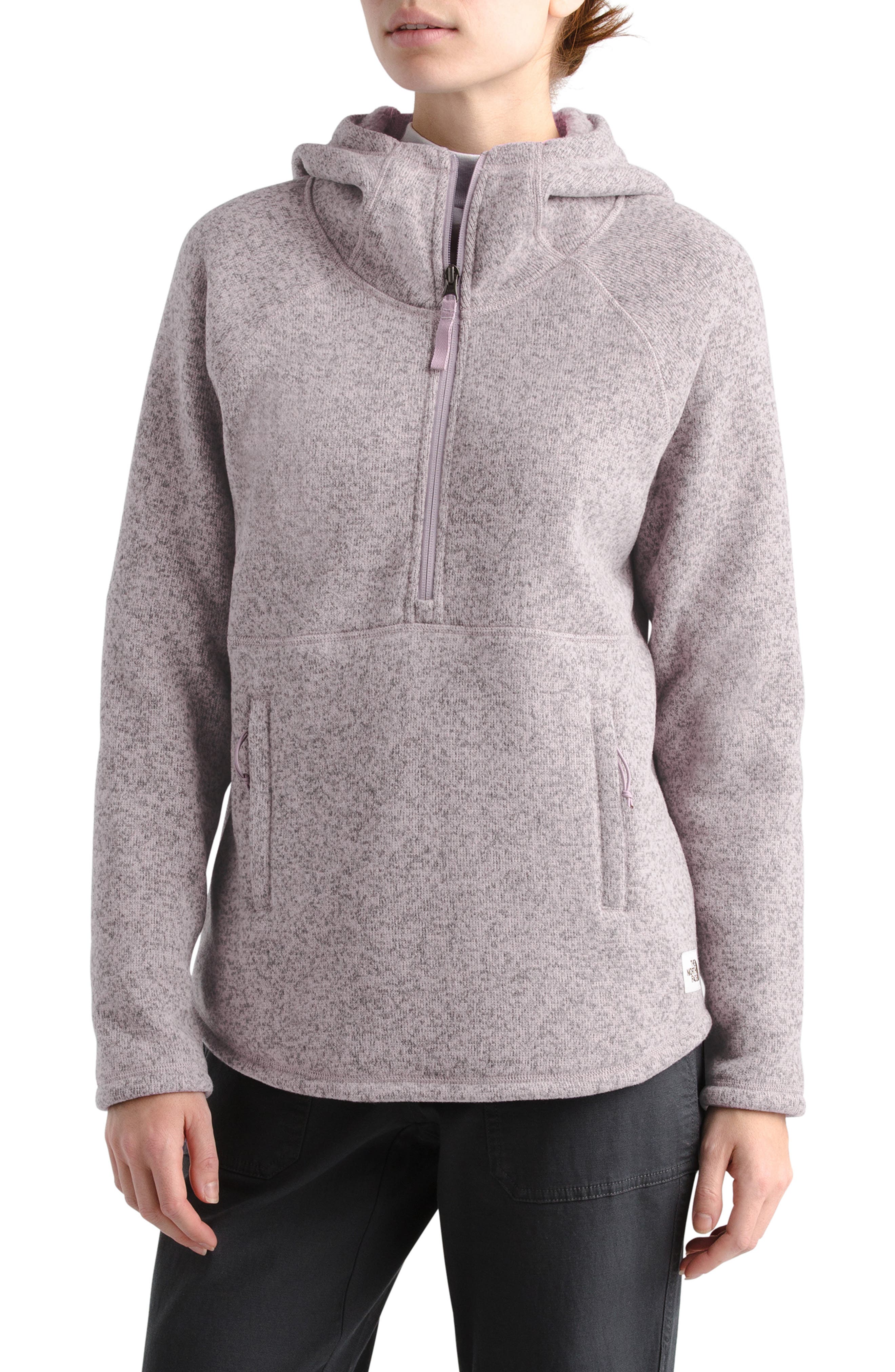 ashen purple north face hoodie