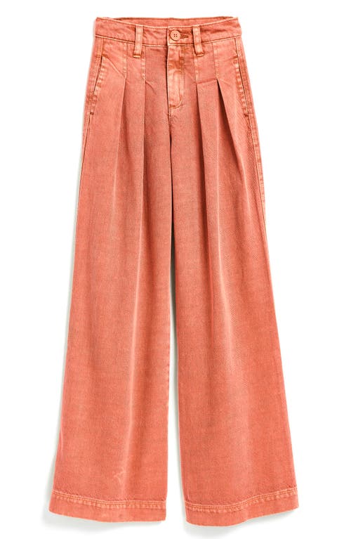 Tractr Kids' Double Pleat Wide Leg Jeans Sugar Coral at Nordstrom,