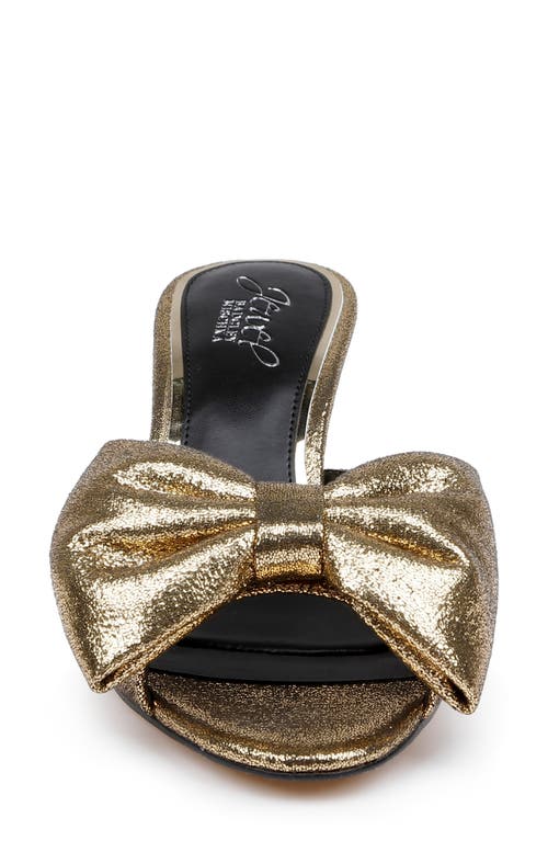 Shop Jewel Badgley Mischka Kora Slide Sandal In Gold Metallic