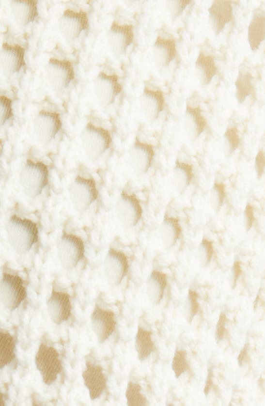 Shop Frame Crochet Pocket Open Stitch Cardigan In Cream/ Navy