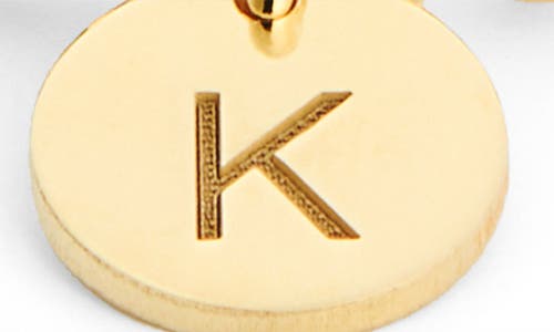 Meshmerise Initial Charm Ball Stretch Bracelet In Yellow-k